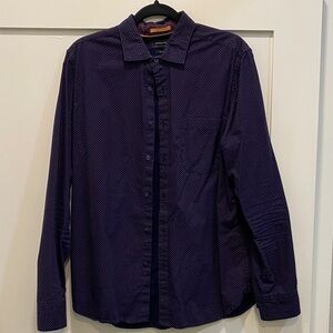 Denim & Flower Dark Purple Casual Button-Down Shirt
